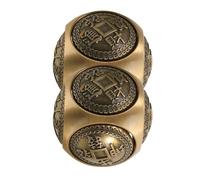 SEWOART 2 Pezzi Palline Baoding Cinesi in Ottone Six-sided Incise per Esercizi Mani Rilassamento e Decorazione con Simbologia di Prosperità