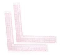 SEWOART 2 pezzi Righello da Sartoria Doppia Misura Righello Curvo e Angolare per Cucito per Modelli e Taglio per e Principianti