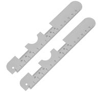 SEWOART 2 Pezzi Righello per la Distanza Pupillare in Alluminio Doppia Scala Pupillometro di Misurazione Compatto e Resistente per Cura degli Occhi e Adattamento Occhiali Professionale