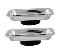 SEWOART 2 Pezzi Vassoio Magnetico Porta Viti e Bulloni in Acciaio Inox 304, Organizer Compatto per Utensili Meccanici, Supporto Magnetico Multifunzionale per Officina e Riparazioni, Set da
