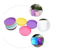 SEWOART 20 Pezzi Sottovasi Rotondi in Plastica per Vasi da Fiori Resistenti e Impermeabili Adatti per Vasi Piccoli e Piante per Giardino e Balcone Colore Casuale Colore Casuale