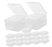 SEWOART 20Pezzi Scatole di Plastica Trasparenti con Coperchio Contenitori Piccoli per Perline e Artigianato Organizzatori per Piccole Cose e Gioielli