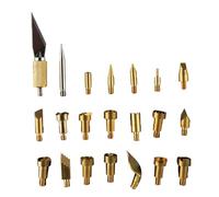 SEWOART 22 Pezzi Punte in Rame per Saldatore per Pirografia su Legno e Pelle Accessori per Lavori Fatti Mano Kit Utensili DIY per Decorazioni e Sigillature