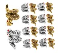 SEWOART 24 Pezzi Perline Serpente Anticato in Metallo per Bracciali e Collane Te Charm Pendente Animale con Occhi Colorati Resistenti all'Ossidazione Accessori Unisex per Gioielli