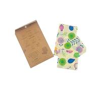 SEWOART 3pezzi Involucri Alimentari in Cotone Biologico Con Cera d Api Riutilizzabili Per Conservazione Prolungata Stoffa Cerata Colorata Per Frutta Formaggi e Pane