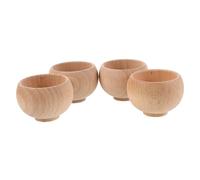 SEWOART 4 Pezzi Base Spilli in Legno Naturale Stile Giapponese Ciotola per Cuscinetto Ago Organizzatore per Cucito Quilting e Uncinetto Fai da Te
