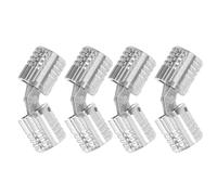 SEWOART 4 Pezzi Cerniere Nascoste per Mobili in Ottone a Barilotto 8 Mm Apertura a 180 Gradi, Set da 4 Pezzi per Ante di Armadi e Scatole in Legno, Ferramenta Invisibile per Cucina e