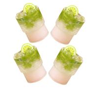 SEWOART 4 Pezzi Mini Tazze e Bottiglie Frutta per Casa delle Accessori Resinati Ruolo Miniature Realistiche per Cucina e Feste