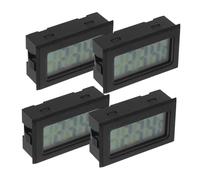 SEWOART 4 Pezzi Termometro Mini da Parete con Display LCD Chiaro Sensore Precisione per Ambienti Monitor Temperatura per Rettile e Domestico