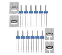 SEWOART 4 Set Aghi Gemelli in Acciaio e Piedino Orlatore Curvo per Macchina da Cucire Accessori Multifunzione per Cucito Domestico Adatti per Quilting e Lavorazioni Tessili