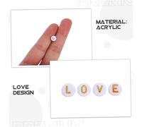 SEWOART 400 Pezzi Perline Acriliche Piatte e Rotonde con Love Materiale Sicuro e Leggero per Braccialetti e Creazioni Fai da Te Accessori Versatili per Gioielli e Regali