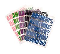 SEWOART 5 Fogli Lettere Termoadesive Grandi per Tessuti Patch Ricamate Leggere e Stilose in Pet e Inchiostro, per Zaini e Pelle, Perfette per Amanti del Fai-da-Te