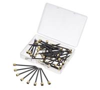 SEWOART 50 Pezzi Chiodi per Quadri Testa Rame Nera con Scatola Ganci Resistenti per Pareti in Cartongesso Legno e Intonaco Kit per Appendere Cornici Stampe e Poster Decorativi