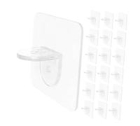 SEWOART 50 Pezzi Supporti Trasparenti per Mensole Autoadesivi Clip Resistenti per Ripiani Armadio e Cucina Staffe Regolabili per Organizzazione e Ottimizzazione Spazi
