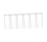 SEWOART 6 Pezzi Tubi Portamonete Trasparenti in Plastica da Contenitori Rotondi per Monete Dimes Protezione e Organizzazione per Collezionisti Facili da Identificare e Conservare