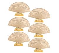 SEWOART 6 Pezzi Ventaglio da Pieghevole Design Intagliato e Aroma Fan Pieghevole per Matrimoni e Feste Classico per Amanti della Cultura