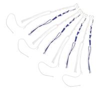 SEWOART 8 Pezzi clip tzitzit in acciaio inossidabile tzitzit blu e bianco corde di tessuto scialle di preghiera ebraico frange di indumenti religiosi ebrei nappe alte