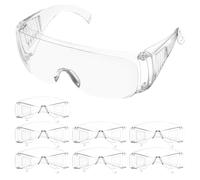 SEWOART 8 Pezzi Occhiali Protettivi Trasparenti Occhiali Sicurezza Leggeri con Design Persiana Polvere per Lavoro Laboratorio e Edilizia Comfort Ergonomico per Uomo Donna