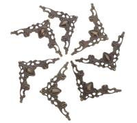 SEWOART 80 Pezzi Protezioni Angolari in Metallo Anticato per Libri Angoli Triangolari Decorativi Pattern Intagliato Guardia Angoli per Album Fotografici Scrapbook Scatole e Artigianato DIY