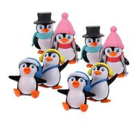 SEWOART 8pezzi Attrezzo Per Decorazioni Bonsai Ornamento Da Scrivania Forma Di Pinguino Decorazione Paesaggistica Figurina Forma Di Pinguino Stile Cartoon
