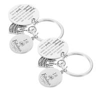 SEWOART Acciaio Inox Portachiavi 2 Pezzi per 18° Compleanno | Argento, Leggero e Classico, per Chiavi e Lanyard, Regalo Pronto per Festa e Borsa