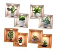 SEWOART Adesivo Murali Fiori Stampa Decorazioni Adesive per Pareti Adesivi Decorativi Floreali per Casa Adesivo Murale Creativo Vasi di Fiori Facile da Applicare