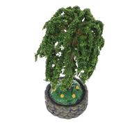 SEWOART Albero in Miniatura Verde in Plastica con Realistico, Accessorio per Modellismo Ferroviario e Scenari da Tavolo, per Studenti e Aule