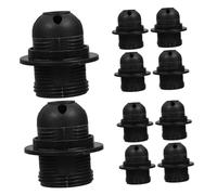 SEWOART Attacco E27 A Vite Completa Base Per Lampada Clip Sostituzione Lampadina Facile Kit Riparazione Lampade Sospese Da Tavolo Nero