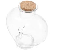 SEWOART Bottiglia Trasparente per Scritte e Messaggi Tappo in Legno Vaso Leggero e Contenitore Fai da Te per Cerimonia della Sabbia Matrimonio per Decorazione