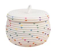 SEWOART Cesto Di Cotone Intrecciato Per Tavolo Contenitore Organizzatore Casa Con Design Moderno e Finitura Robusta Per Chiavi Trucchi e Snack