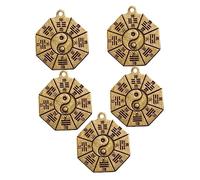 SEWOART Ciondolo Taoista Retrò in Ottone Yin Yang Qian Kun Otto Diagrammi Array Gadget Esorcismo Portachiavi Decorazione Fai-da-te