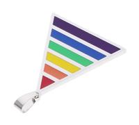 SEWOART Collana Da Uomo Con Catena Triangolare Ciondolo Arcobaleno Gioielli Dellorgoglio Per Lo Zodiaco E