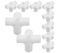 SEWOART Connettori per Configurazione Flessibile e Montaggio Rapido per Mobili in Plastica a 4 Direzioni 10 Pezzi Diametro Interno 24,5mm per Armadio e Guardaroba