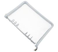 SEWOART Copertina per Quaderno ad Anelli a 6 Anelli con Zip, Copertina Protettiva in PVC Trasparente Sfumatura Blu Nebbia, Antiscivolo Facile da Pulire per Taccuino da Viaggio e Diario A6
