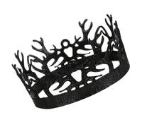 SEWOART Corona Vintage da Uomo in Lega Nera per Festa e Cosplay | Design Antico, per Halloween e Party, Stile Regale per Marito e Fidanzati
