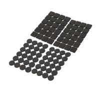 SEWOART Cuscinetti Antiscivolo per Mobili 4 Pezzi in Eva Nero, Adesivi Resistenti con Forma Rotonda e Quadrata, Protezione per Pavimenti e Divani in Casa