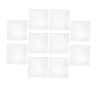 SEWOART Custodie Esterne per Vinili Autoadesive 10 Pezzi Plastico Bianco | Protezione per Dischi, Design Trasparente, Formato per Album, Accessori per Conservazione, Confezione da Dieci