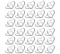 SEWOART Delicate Menu Clips in Metallo a Forma di Cuore, 30 Pezzi, per Decorazioni Matrimonio e anniversari, Supporto per Foto e Biglietti da Visita, Colore Argento
