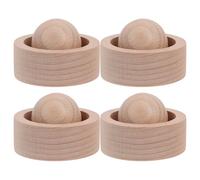 SEWOART Diffusore di Oli Essenziali in Legno Massello Set da 4 Pezzi Sfera in Faggio, Diffusore Passivo per Piccoli Spazi come Bagno e Camera, Ornamento per Casa, Ufficio e Yoga