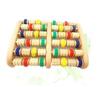 SEWOART Dispositivo per Massaggio a Rulli in Legno Massello, Rullo per Massaggio Muscolare Antistress 6 File, Stimola la Circolazione e Rilassa i Muscoli Contratti, per Benessere Piedi