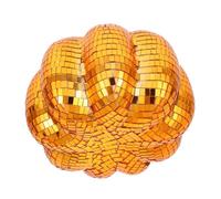 SEWOART Glitter Mirror Pumpkin Decor Artificial Disco Reflective Glass Pumpkin for Fall Harvest Halloween Thanksgiving Table Centerpiece Festive Ornament for Farmhouse And Party