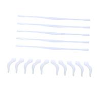 SEWOART Lacci per Occhiali Antiscivolo in Silicone Bianco 5 Set con Custodia Trasparente, Accessori Sicuri per Bambini per Camminata e Sci sulla Neve