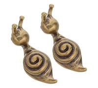 SEWOART Maniglie per Porte Interne in Ottone a Forma di Lumaca 2 Pezzi, Pomelli Decorativi Vintage per Mobili Cucina, Armadi, Scarpiere e Librerie Viti di Montaggio