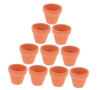 SEWOART Mini Vasi per Piante in Terracotta Fori di Drenaggio, Piccoli Vasetti da 3,5x3,5 Cm per Piante Grasse, Bomboniere e Decorazioni per Casa, Set da 10 Pezzi in Ceramica Traspirante