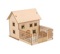 SEWOART Modello di Casa in Legno 3d Preassemblato, Kit di Mini Modello di Cabina di Campagna Fai da Te, Puzzle Architettonico per Decorazione della Scrivania e Collezionisti
