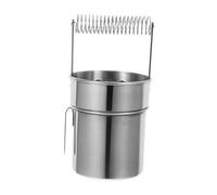 SEWOART Pennelli Doppio in Acciaio Inossidabile con Manico Contenitore Lavapennelli con Clip Pennelli e Vasetto Olio per Pittura Olio e Acquerello Pratico per Artisti