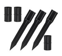 SEWOART Picchetti da Giardino per Luci Solari in Plastica Neri, Set da 6 Fibbia di Collegamento, Picchetto di Ricambio per Illuminazione Esterna, Adatti a Giardino, Patio e Vialetto