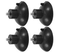 SEWOART Piedini Livellatori in Gomma Nera M6 Ventosa Antiscivolo Ammortizzanti per Mobili e Macchine Pesanti, Supporto Antivibrazione e Protezione Umidità, Set da 4 Pezzi per Uso