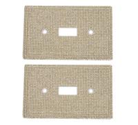 SEWOART Placca da Parete Decorativa Strass Dorati 2 Pezzi, Copertura per Interruttore della Luce Singolo Banda per Camera da Letto, Cucina e Bagno, Copri Interruttori Glitterata