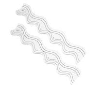 SEWOART Righello da Cucito Curvo in Acrilico Trasparente 2 Pezzi per Quilting e Patchwork, Modello per Trapuntatura Guida Precisa, Strumenti per Lavori di Cucito Domestico e Creativi